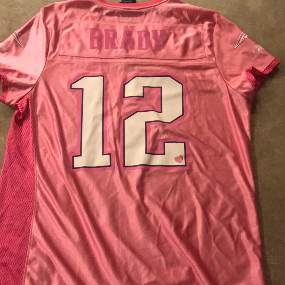 Reebok Women’s Pink Tom Brady Jersey (L)